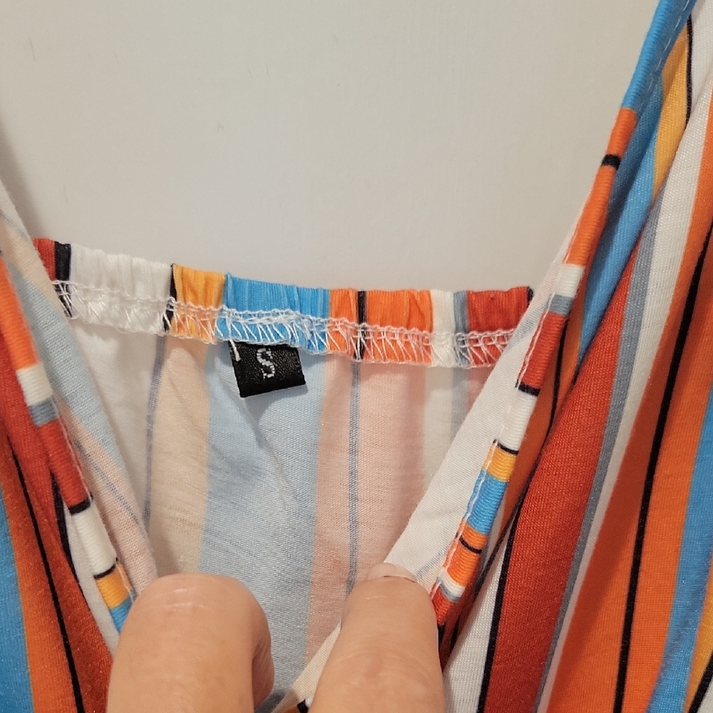 Bold & Breezy: Striped Ruffle Wrap Sundress – Perfect for Summer! - Picture 7 of 7